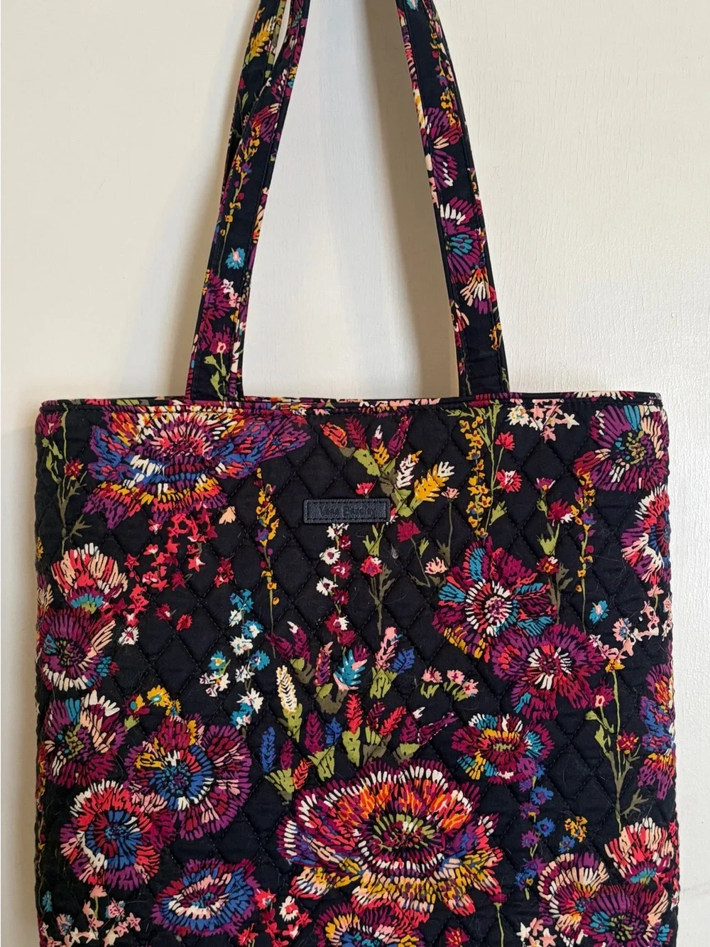 Vera Bradley Floral Quilted Tote Bag & Matching Wallet Bundle Set